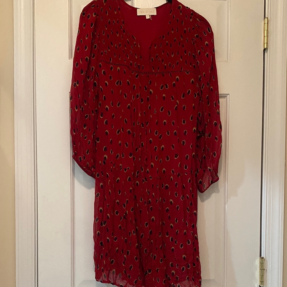 Red Patterned Dress
